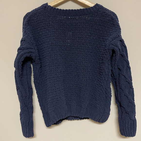 NWT Aero Navy Cable Knit Soft Sweater XS - Picture 7 of 9
